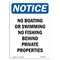 Signmission OSHA Notice, 7" Height, No Boating Or Swimming No Fishing Sign, 7" X 5", Portrait OS-NS-D-57-V-14395 - alternate 1